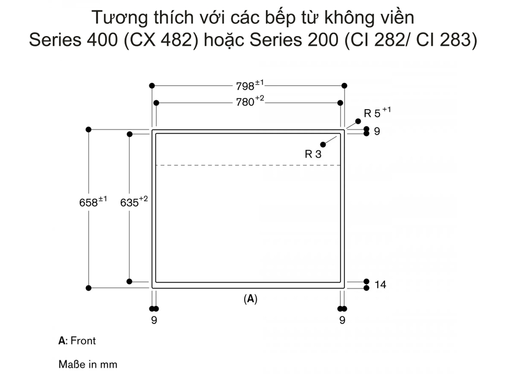 Hút mùi âm bàn Gaggenau AL200180 - 80cm
