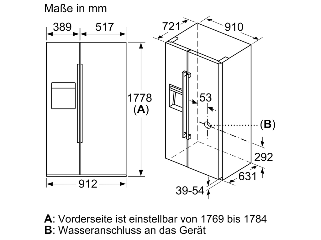 Tủ lạnh Side by side Siemens KA92DHXFP iQ700