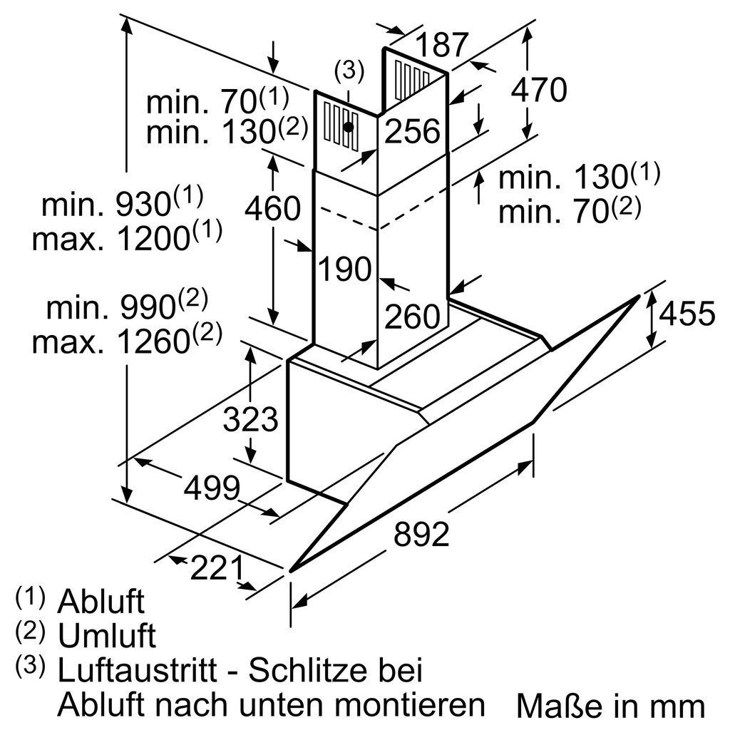 Hút mùi kính nghiêng Siemens LC98KPP60 iQ500 - 90cm