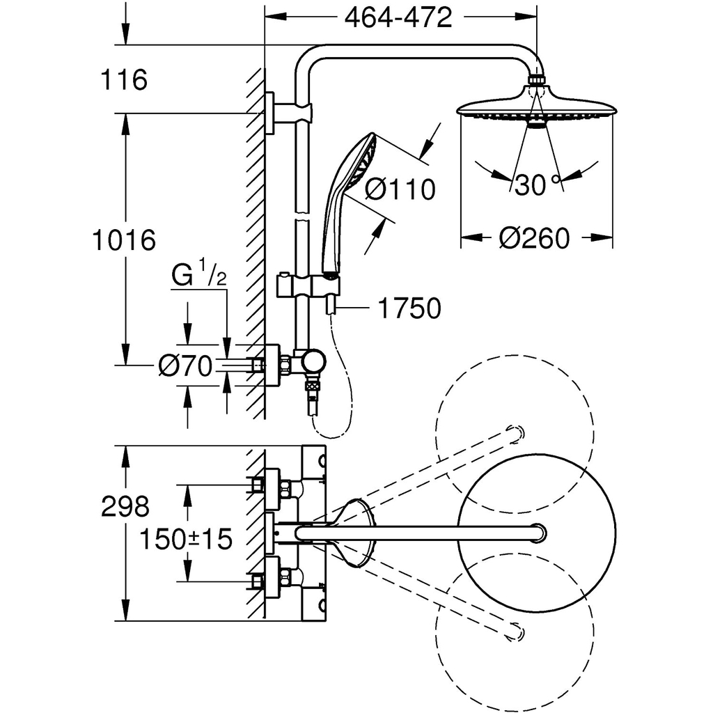 Sen cây Grohe Euphoria System 260 27615001