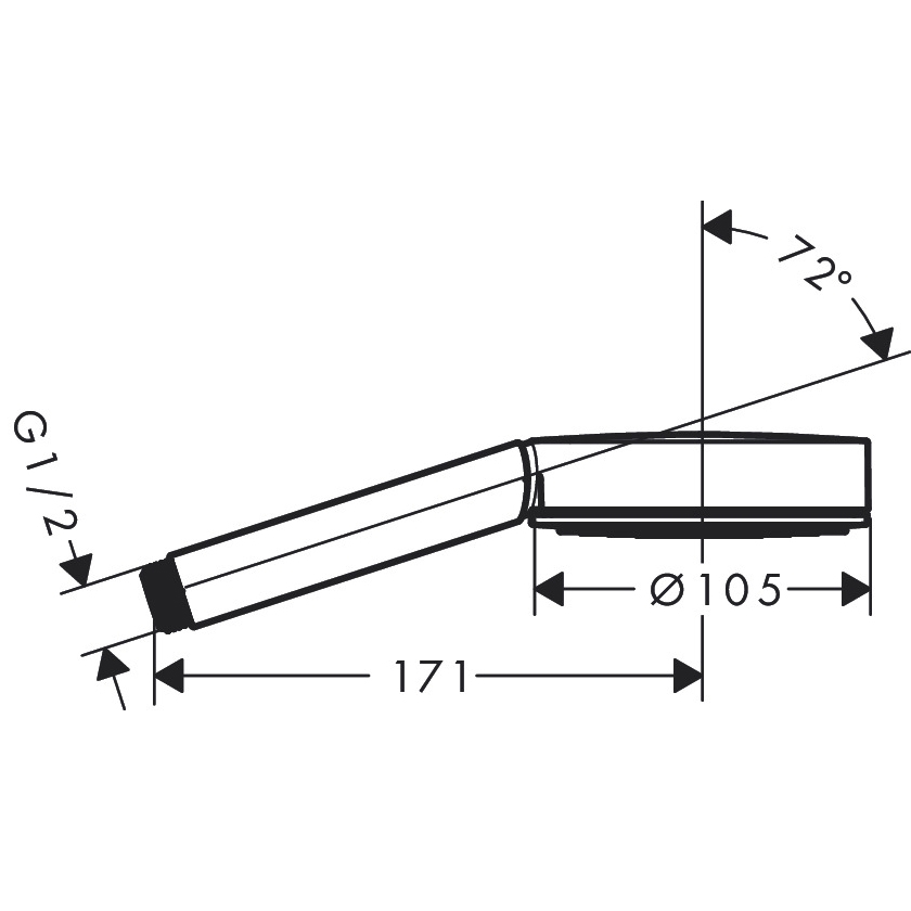 Sen tay Hansgrohe Pulsify Select S 105 (24120000, 24120670, 24120700)