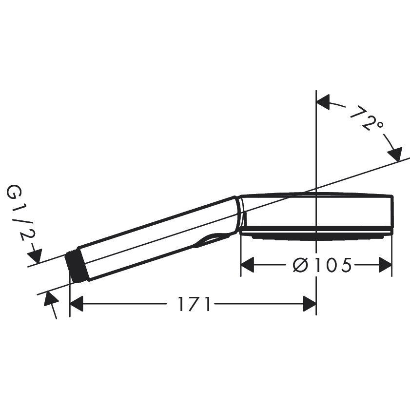 Sen tay Hansgrohe Pulsify Select S 105 Activation (24100000, 24100670, 24100700)