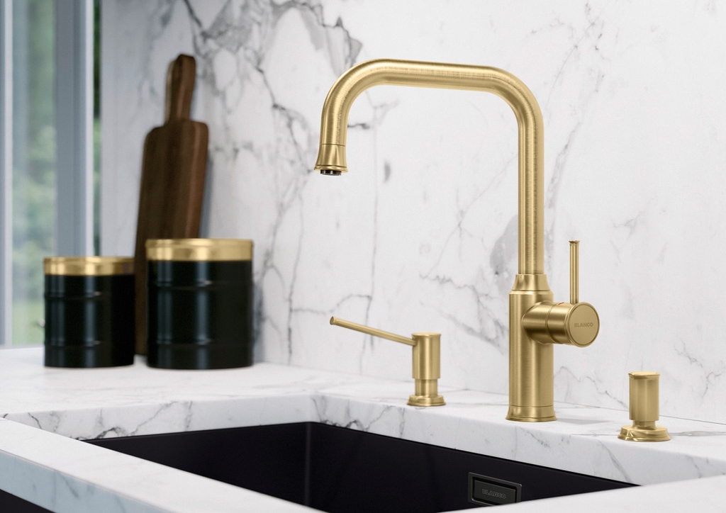 Bình nhấn xà bông/ nước rửa bát BLANCO LIVIA Gold 526698