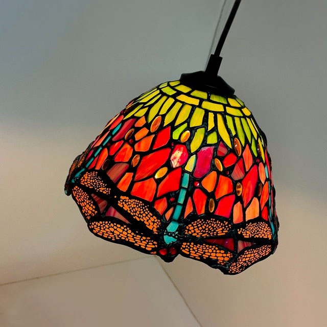 Đèn trần Tiffany Pendelleuchte Dragonfly C 25 Triple