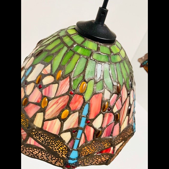 Đèn trần Tiffany Pendelleuchte Dragonfly C 25 Triple