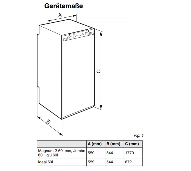 Tủ đông âm tủ V-Zug Iglu KIG60IL (5107770005)