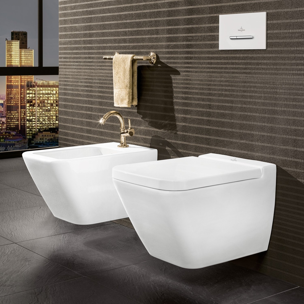 Bồn cầu treo tường kèm nắp Villeroy & Boch Finionn 466R0R1 + nắp 9M88S1R1