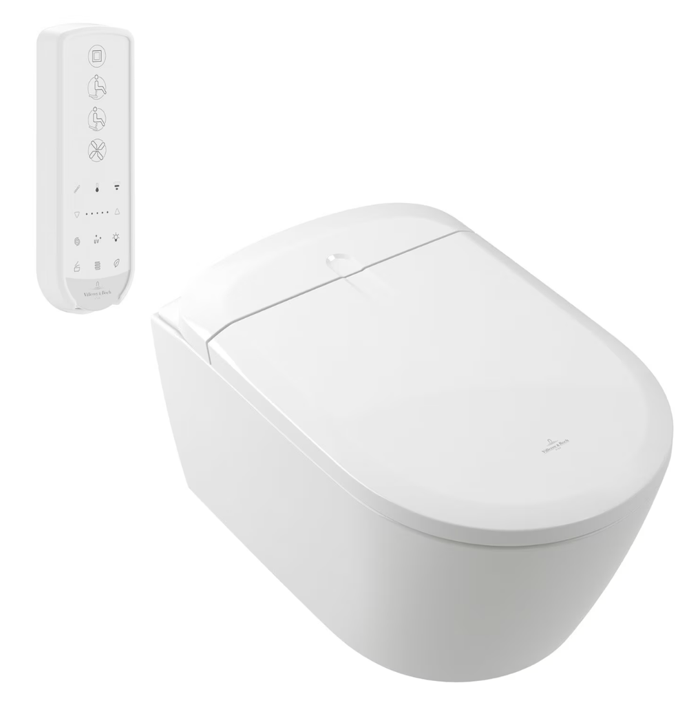 Bồn cầu điện tử treo tường Villeroy & Boch ViClean Supreo Select CeramicPlus White