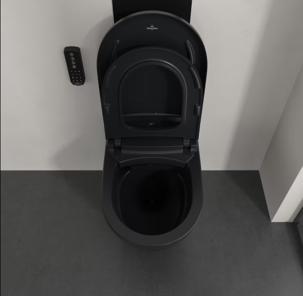 Bồn cầu điện tử treo tường Villeroy & Boch ViClean Supreo Select CeramicPlus Black