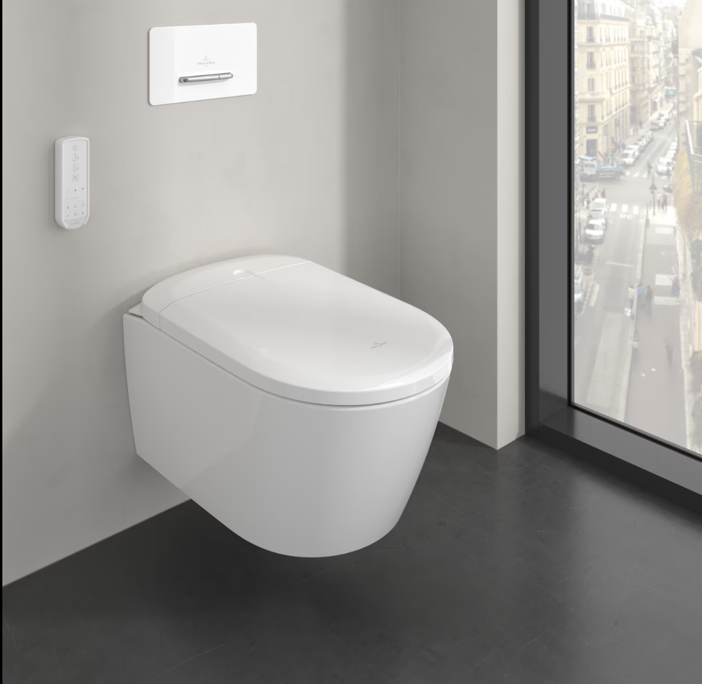 Bồn cầu điện tử treo tường Villeroy & Boch ViClean Supreo Select CeramicPlus White