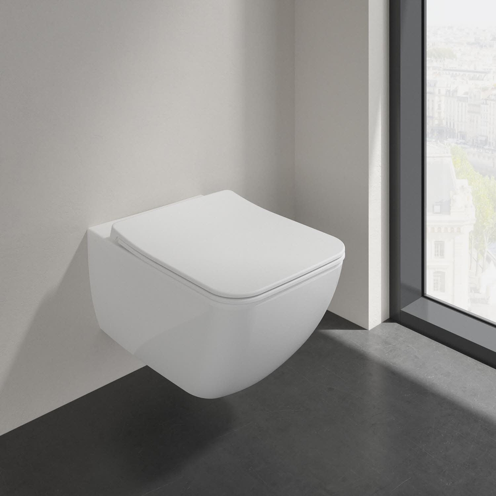 Bồn cầu treo tường Villeroy & Boch Venticello kèm nắp 4611RLR1