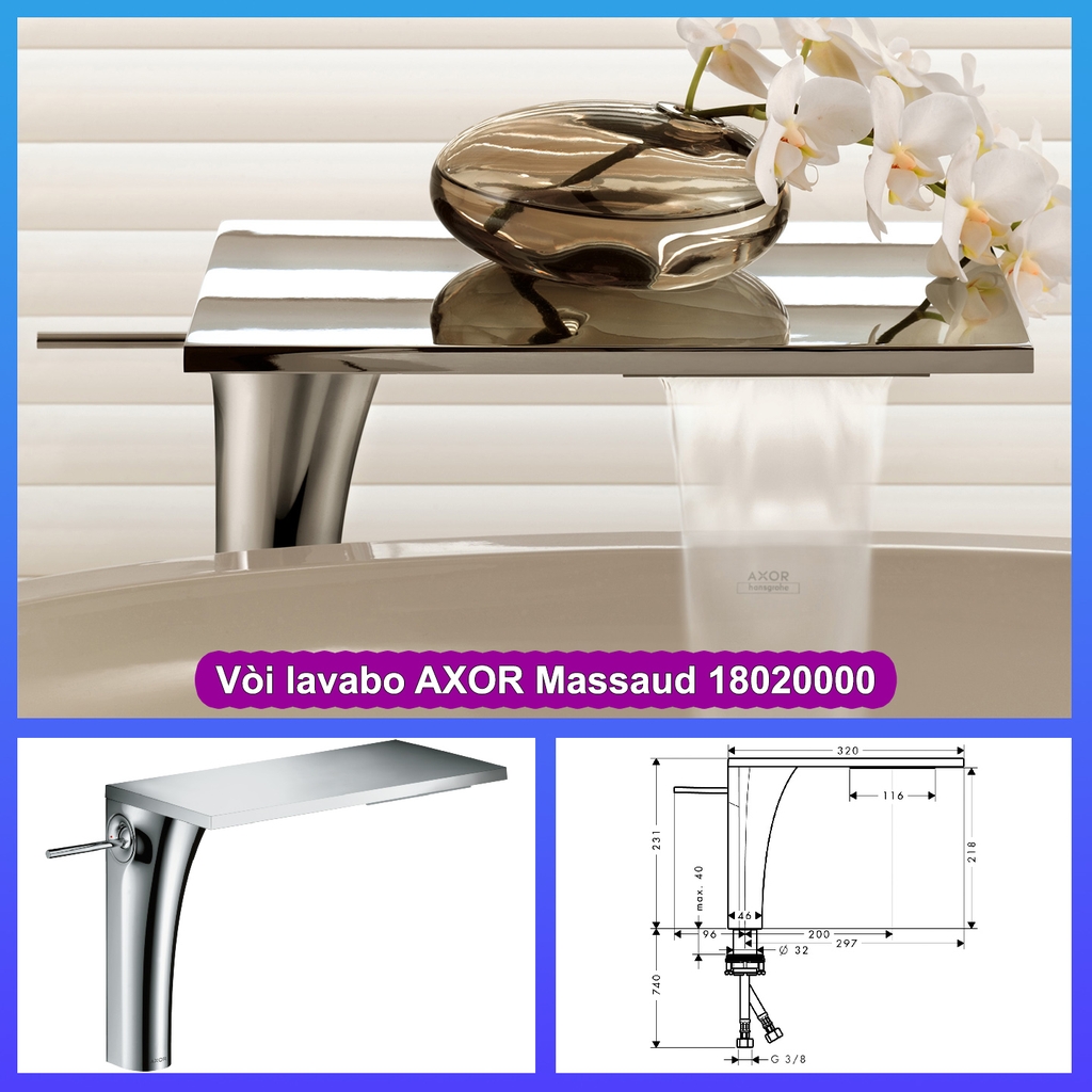 Vòi lavabo AXOR Massaud 18020000