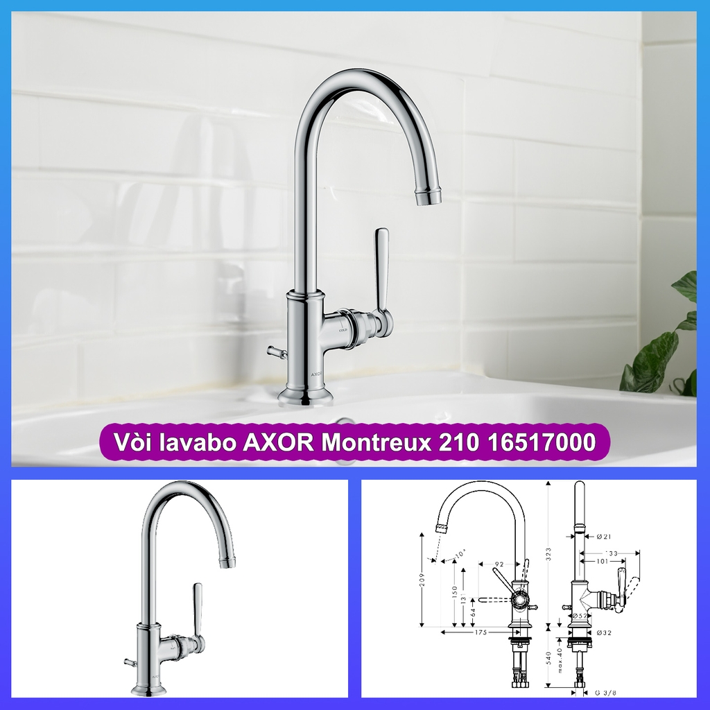 Vòi lavabo AXOR Montreux 210 16517000