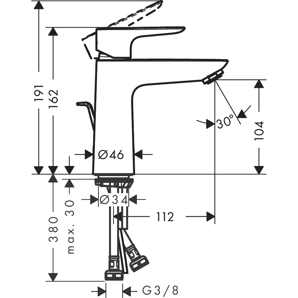 Vòi lavabo Hansgrohe Talis E 110 71710000