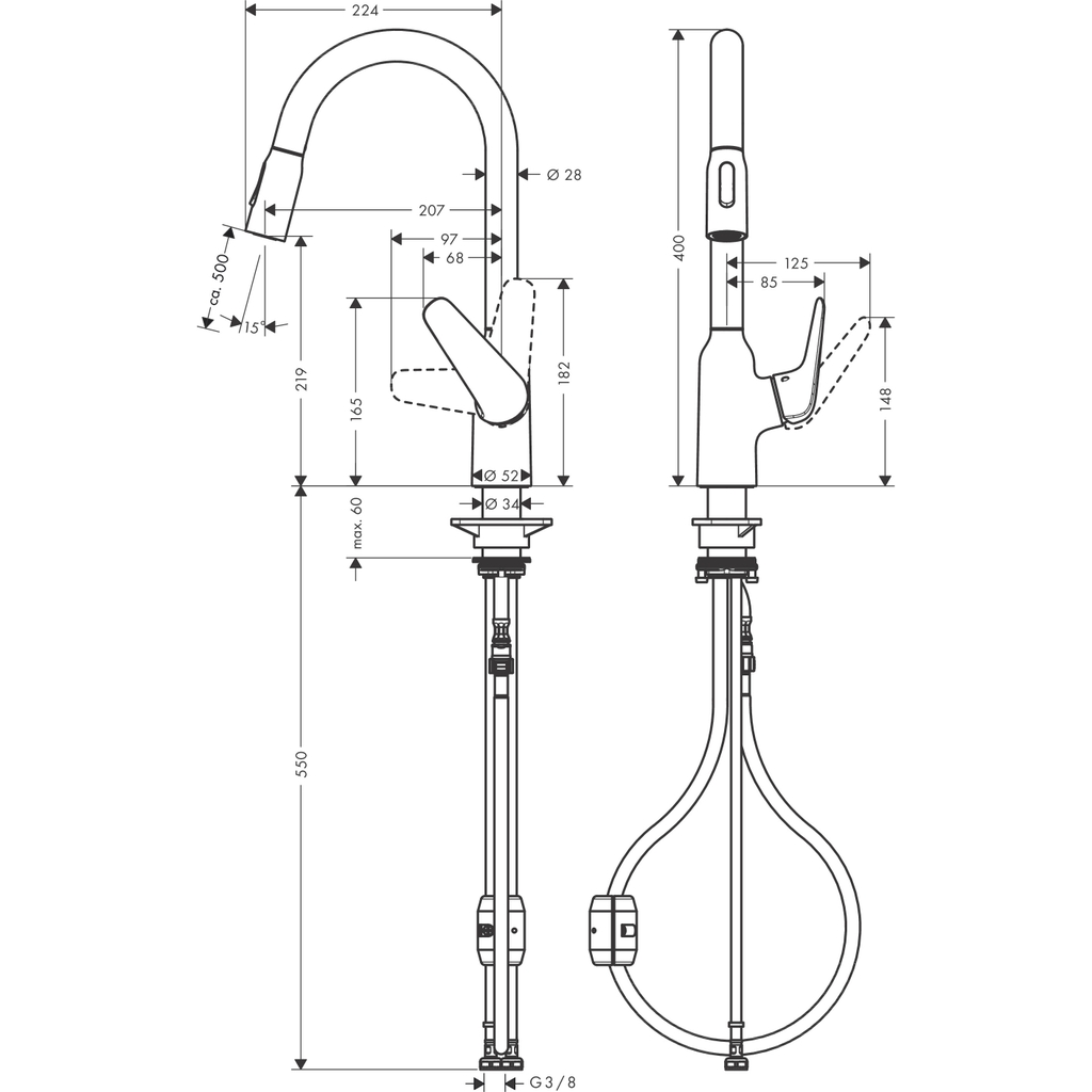 Vòi rửa bát Hansgrohe Focus M42 71800000