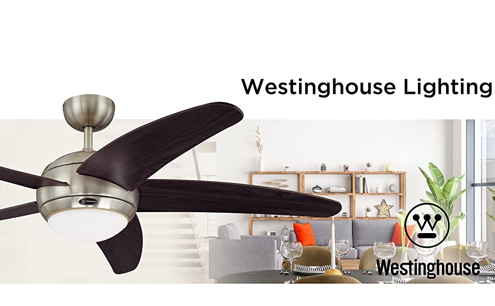 Quạt trần kèm đèn 5 cánh Westinghouse Bendan 132cm