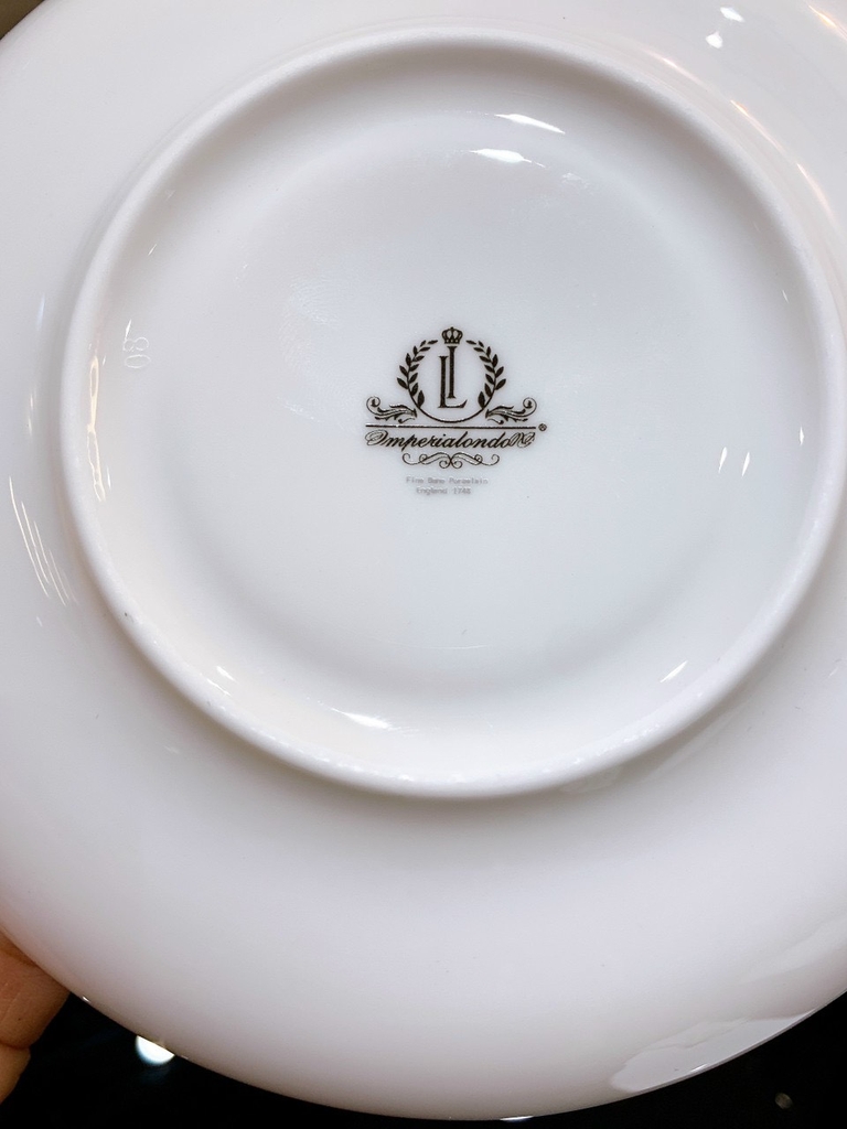Bộ ấm chén sứ sương châu Âu ImperialLondon hoa cúc mạ vàng