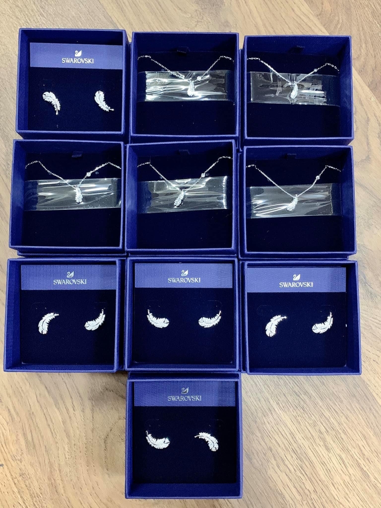 Set Swarovski lông vũ Feather