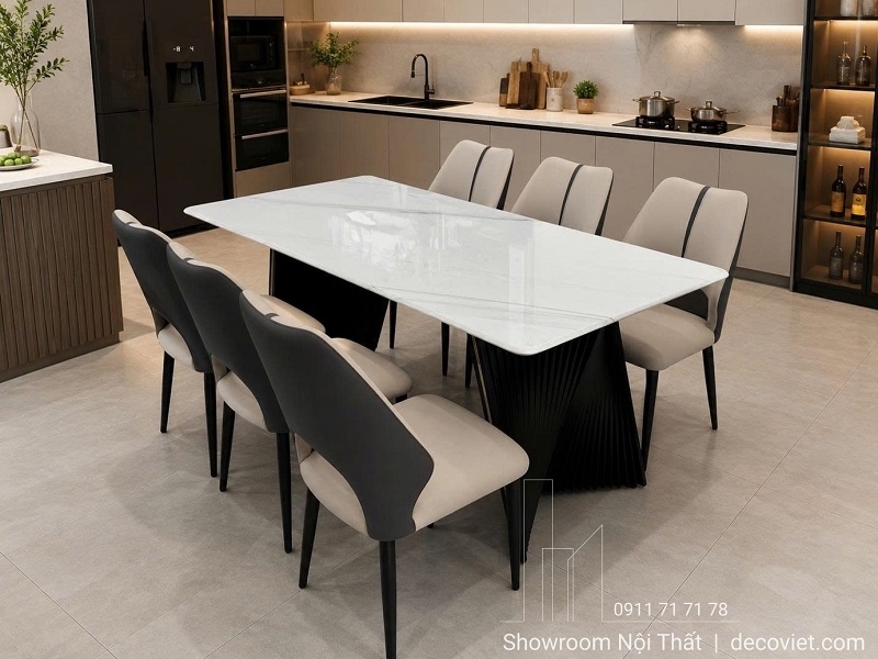 Bàn Ăn Mặt Đá 6 Ghế 2980S