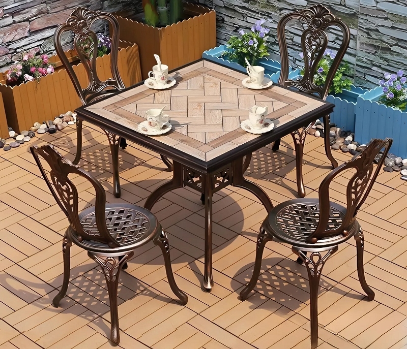 Bàn Ghế Nhôm Đúc Nhập Khẩu 2061T