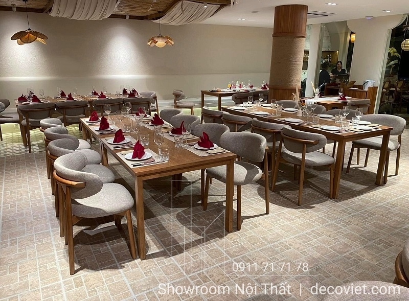 Bàn Ăn 10 Ghế Nhà Hàng Đẹp 2032S