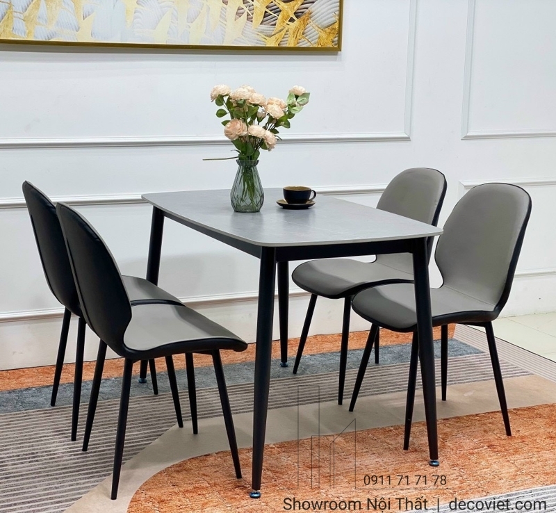 Bàn Ăn Mặt Đá 4 Ghế 1165S