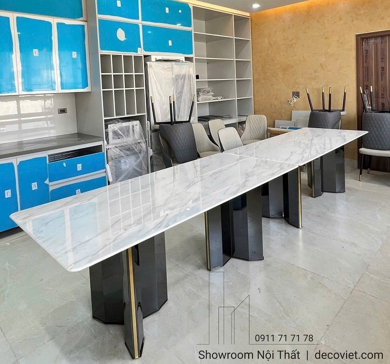 Bàn Ăn 16 Ghế Mặt Đá Cẩm Thạch 2820S