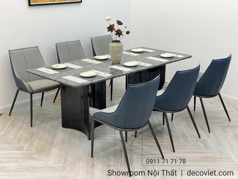 Bàn Ăn 1m8 Mặt Đá Marble Cao Cấp 1583S