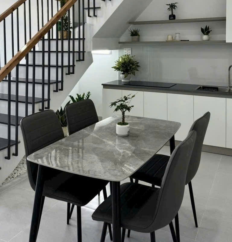 Bộ Bàn Ăn 4 Ghế 1m2 Hiện Đại 2492S
