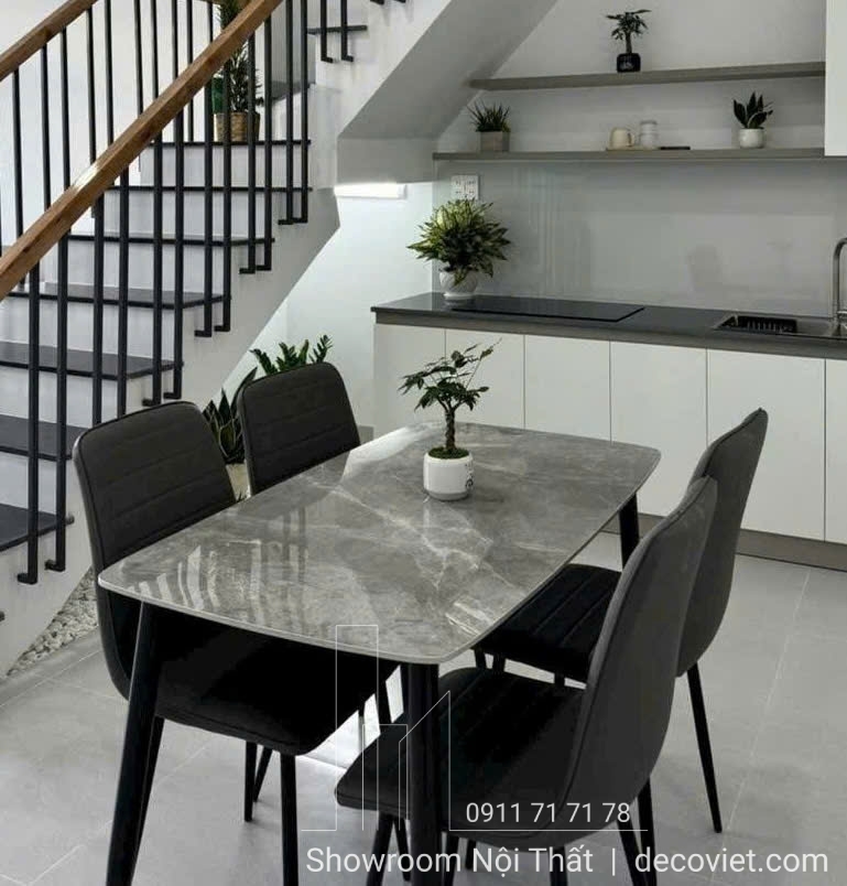 Bộ Bàn Ăn 4 Ghế 1m2 Hiện Đại 2492S
