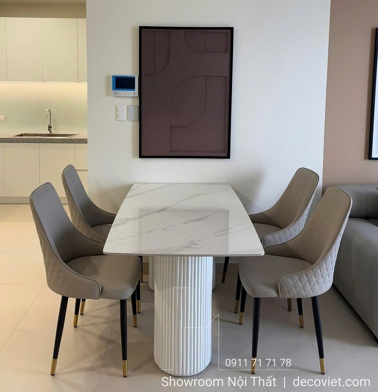 Bàn Ăn 4 Ghế Mặt Đá 2755S