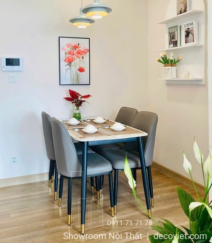 Bộ Bàn Ăn 4 Ghế Giá Rẻ 1734S