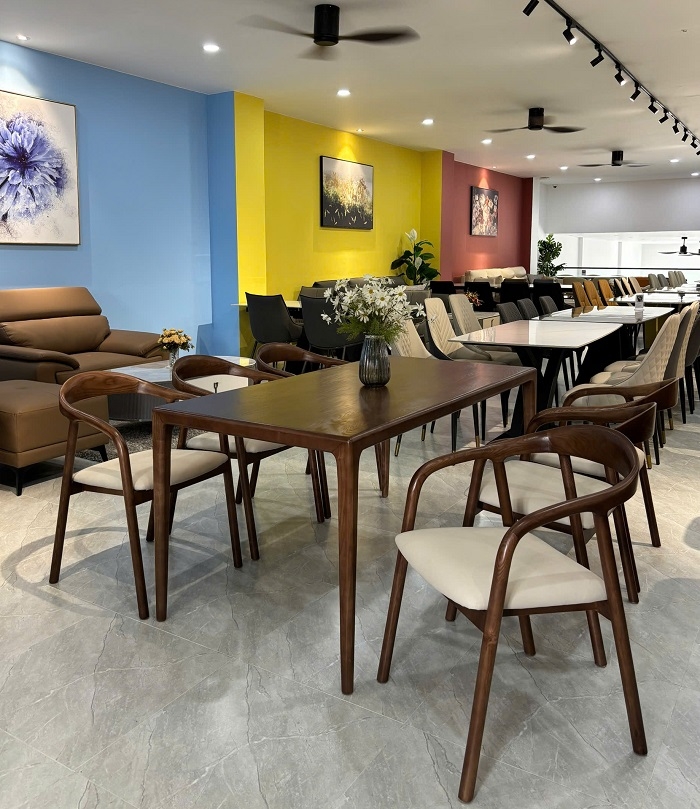 Bàn Ăn 6 Ghế Gỗ Hiện Đại 2703S