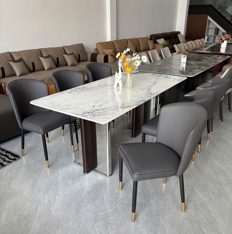 Bàn Ăn 6 Ghế Mặt Đá Hiện Đại 2898S