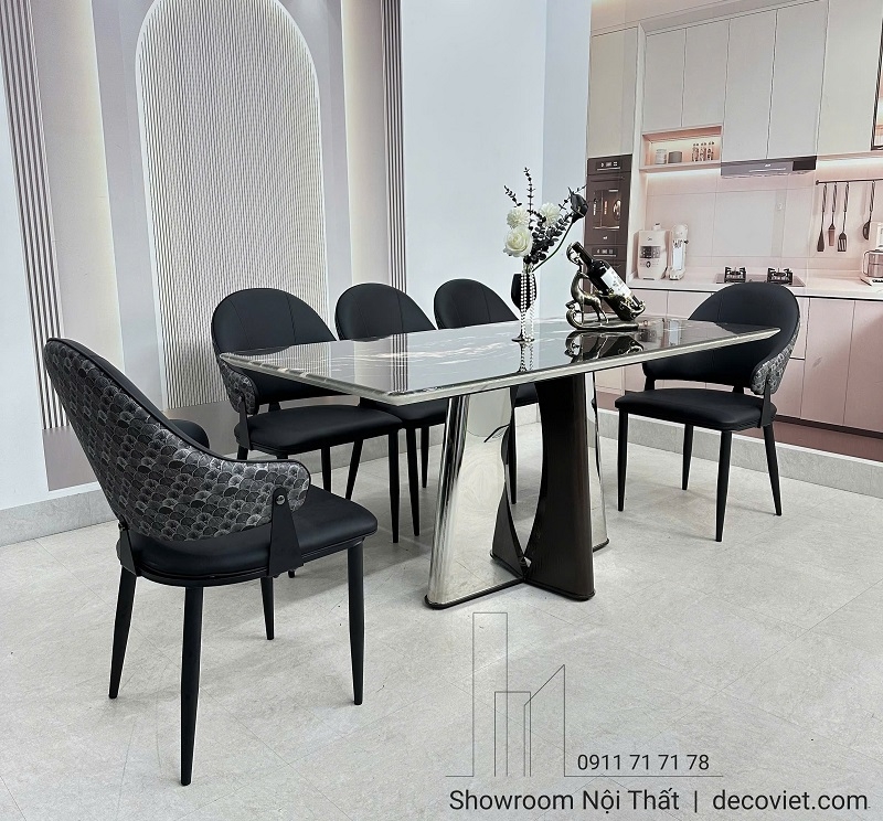 Bàn Ăn 6 Ghế Mặt Đá Nhập Khẩu 2893S
