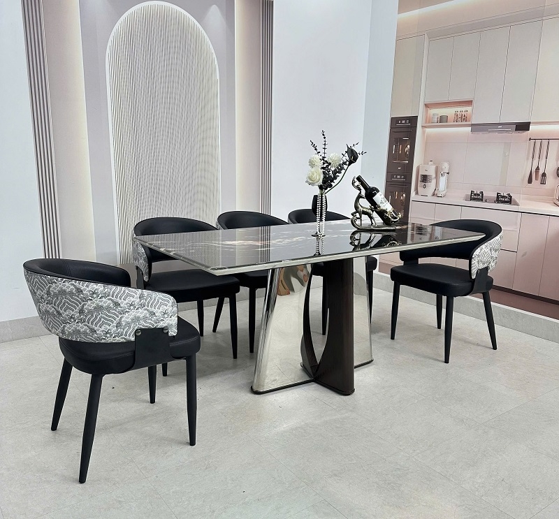 Bàn Ăn 6 Ghế Mặt Đá Nhập Khẩu 2893S