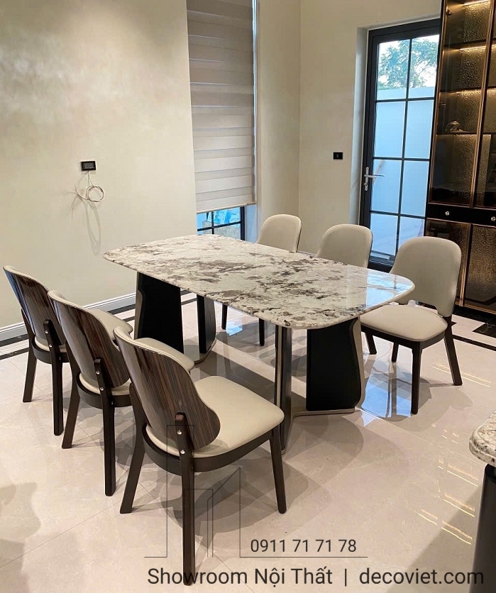 Bộ Bàn Ăn Mặt Đá 6 Người 2587S