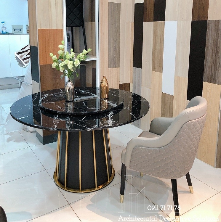 Bàn Ăn Xoay Mặt Đá 635S