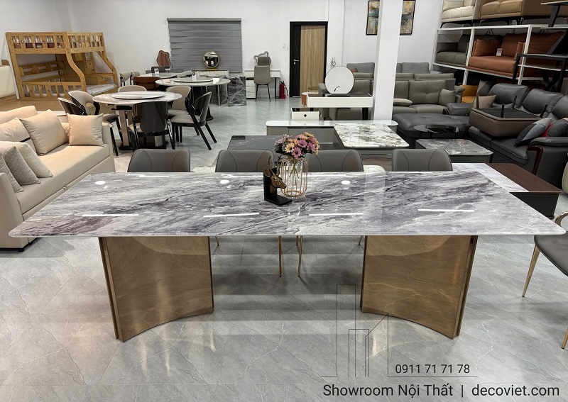 Bàn Ăn 8 Ghế Cao Cấp Mặt Đá Tự Nhiên 2885S