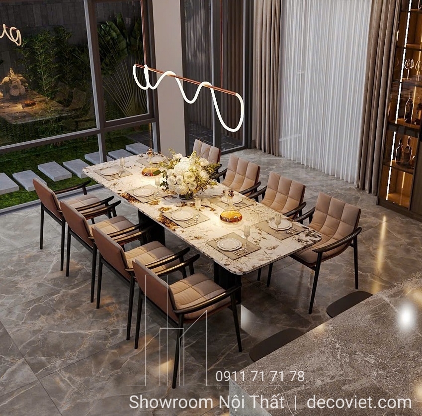 Bàn Ăn 8 Ghế Hiện Đại Cao Cấp 2397S