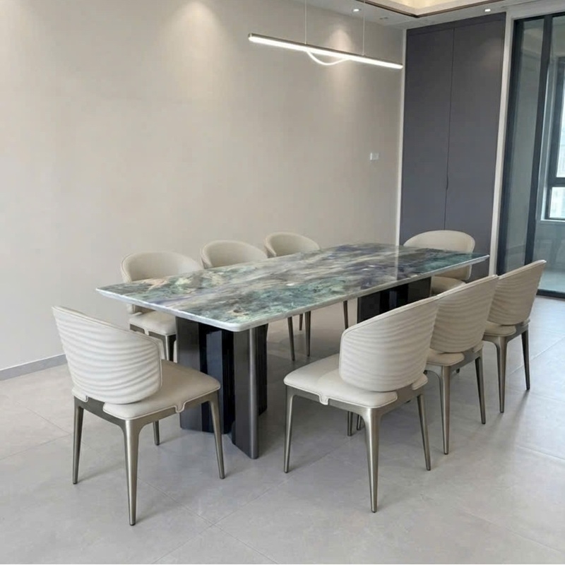 Bàn Ăn 8 Ghế Mặt Đá 2995S