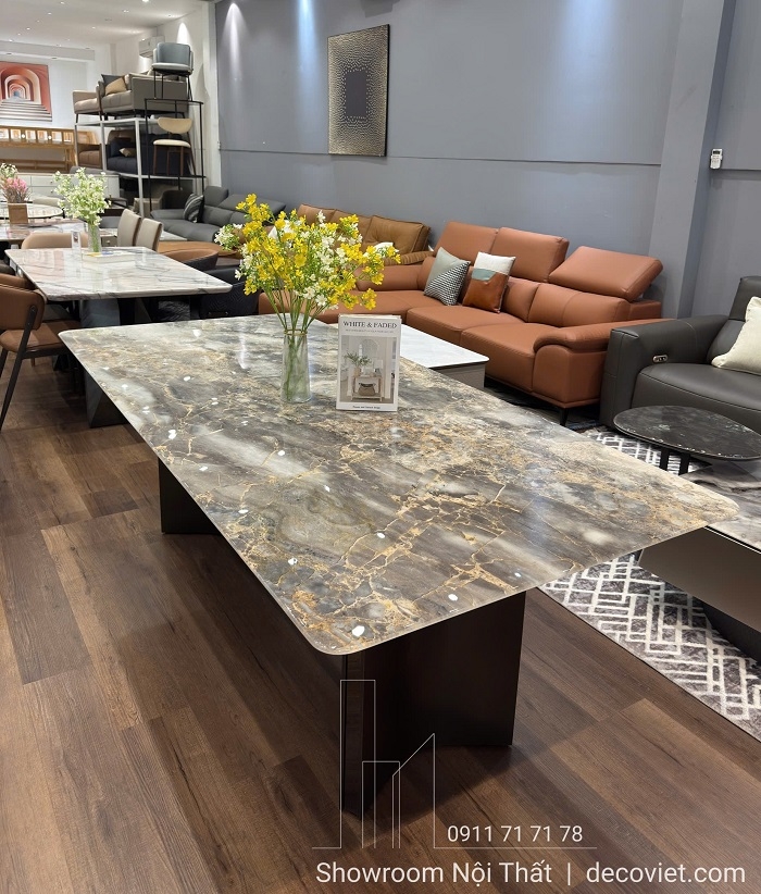 Bàn Ăn 8 Ghế Mặt Đá Nhập Khẩu 2796S