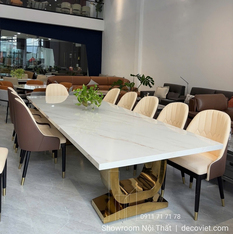 Bàn Ăn Cao Cấp Mặt Đá 12 Ghế 2726S