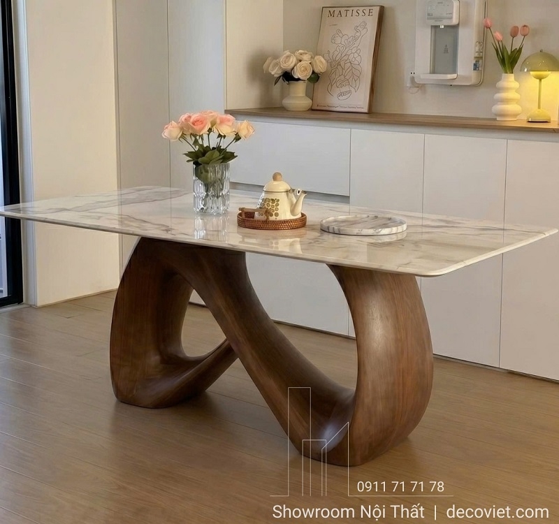 Bàn Ăn Chân Gỗ 6 Người 3022S