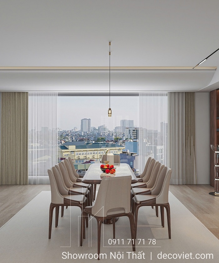 Bàn Ăn Gỗ 10 Ghế Hiện Đại 2067S