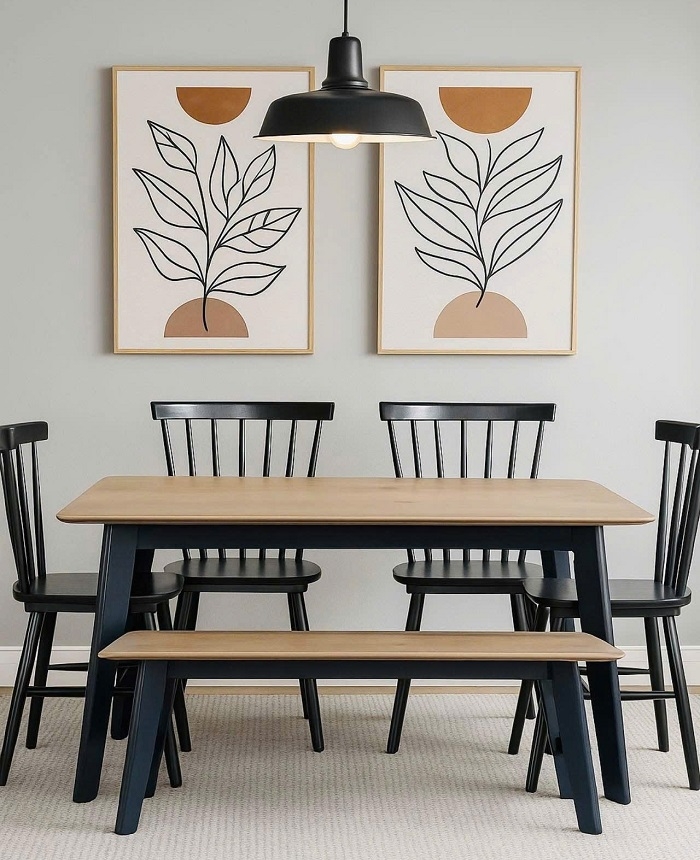 Bàn Ăn Gỗ 4 Ghế Đẹp 2705S