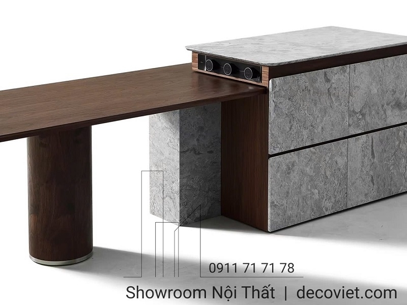 Bàn Ăn Kết Hợp Bàn Đảo Bếp 2341S