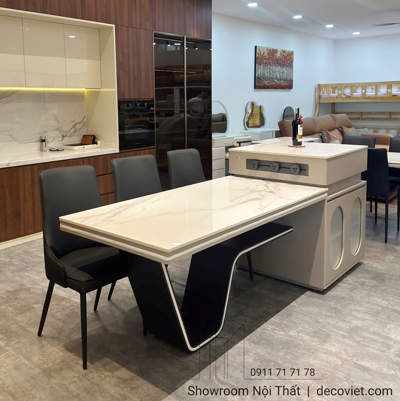 Bàn Ăn Kết Hợp Bàn Đảo Bếp 2974S