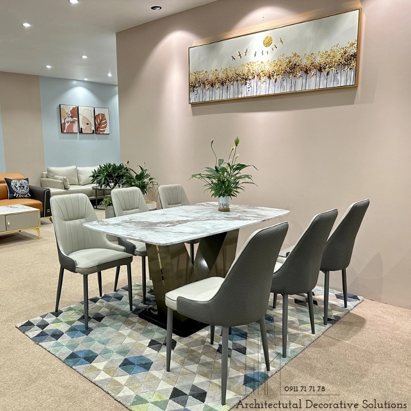 Bộ Bàn Ăn 6 Ghế Mặt Đá 1025S