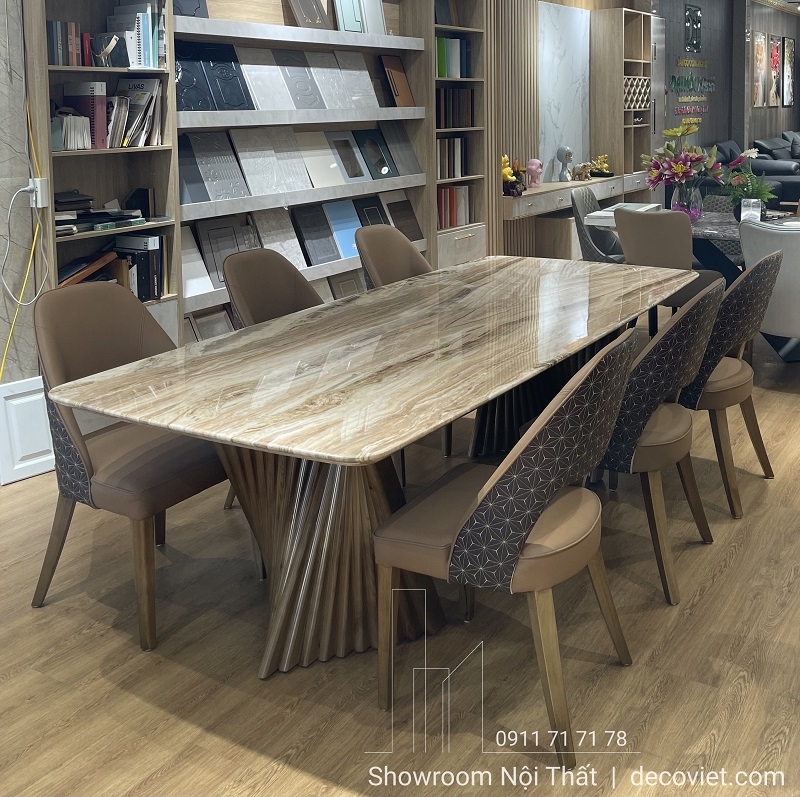 Bàn Ăn Gỗ Mặt Đá 1038S